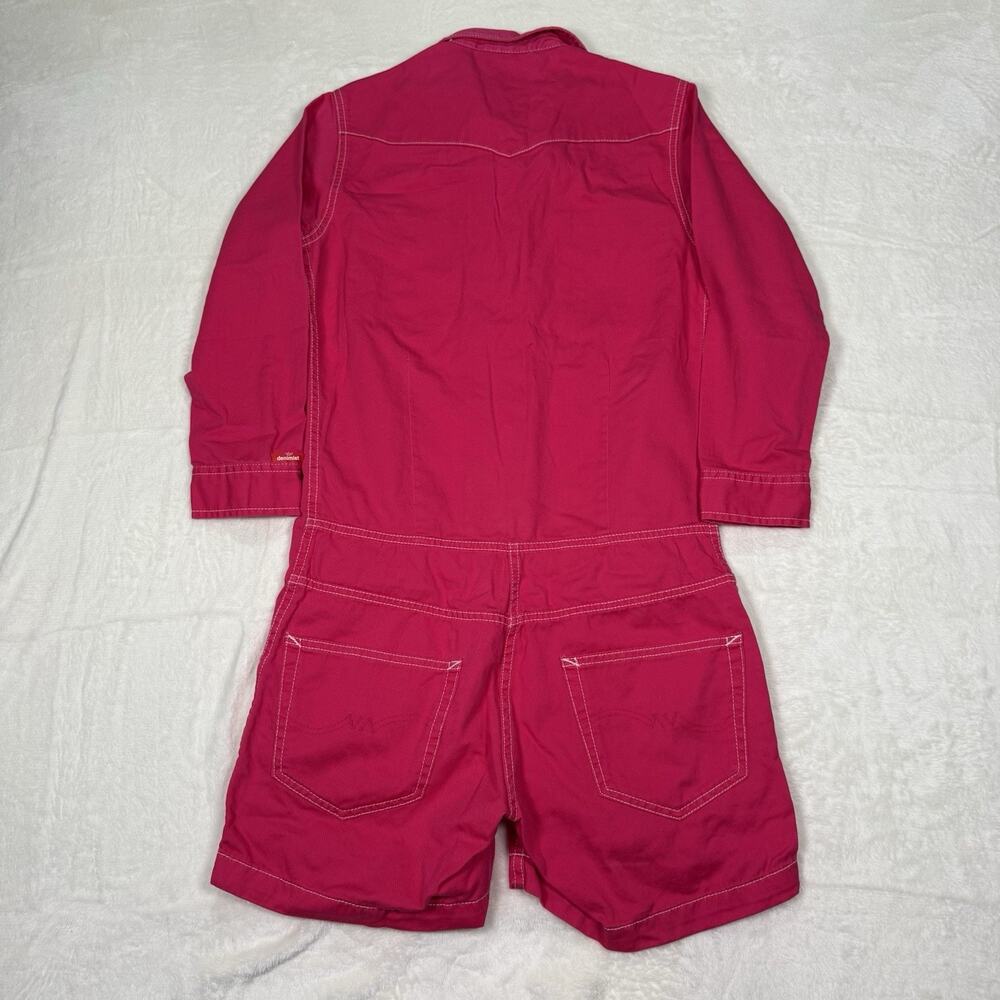 DENIMIST Cowboy Romper Hot Pink Magenta Women’s Size XS Western Pearl Snap - Picture 6 of 11